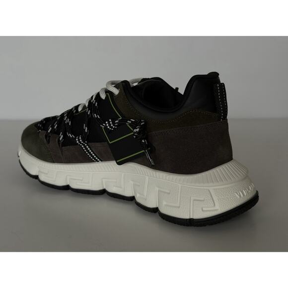 Versace Men\'s Greca Sneakers Gray/Green 13.5 US (46.5 Euro) IT 1021490 IT NIB main image 6